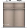 Armoire 2 portes coulissantes CHARLIE LIGHT 181 cm