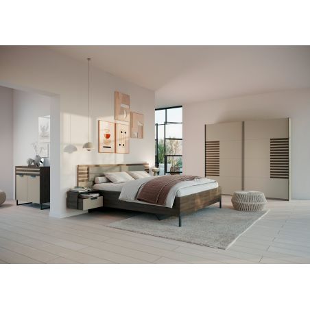 Armoire 2 portes coulissantes CHARLIE LIGHT 181 cm
