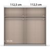 Armoire 2 portes coulissantes CHARLIE LIGHT 226 cm