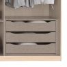 Bloc 3 tiroirs pour armoire CHARLIE 271 cm