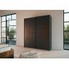 Armoire 2 portes coulissantes CHARLIE DARK 181 cm