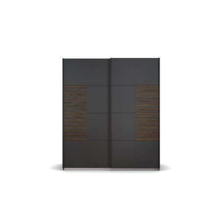 Armoire 2 portes coulissantes CHARLIE DARK 181 cm