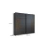 Armoire 2 portes coulissantes CHARLIE LIGHT 226 cm
