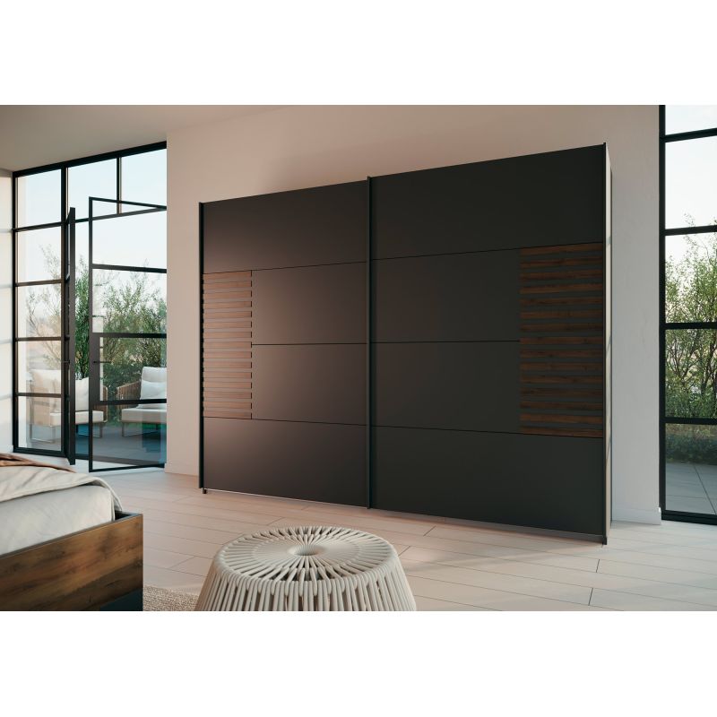 Armoire 2 portes coulissantes CHARLIE DARK 271 cm