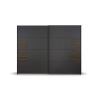 Armoire 2 portes coulissantes CHARLIE DARK 271 cm