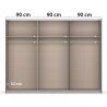 Armoire 2 portes coulissantes CHARLIE DARK 271 cm