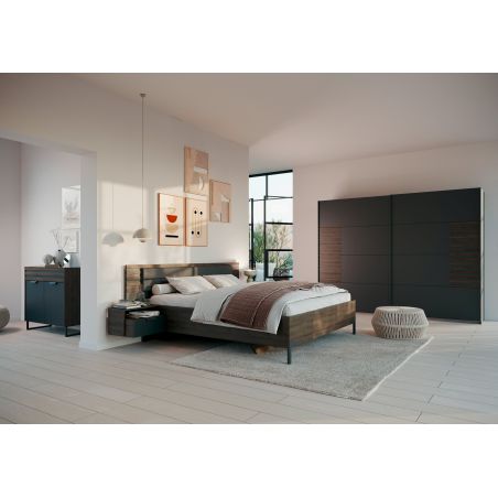 Armoire 2 portes coulissantes CHARLIE DARK 271 cm