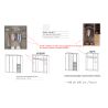 lot de 3 étagères 43 cm pour armoire KENORA 4 portes ou 3 portes