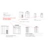 Étagère 43 cm pour armoire KENORA 4 portes ou 3 portes