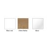 Armoire 226 cm WINDSOR avec 5 portes miroirs et 6 tiroirs en décor blanc mat et chene halifax