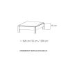 Lit futon ARAMIS 160 x 200 cm en blanc mat