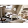 Lit futon ARAMIS 90 x 200 cm en blanc mat