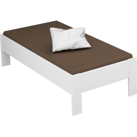 Lit futon ARAMIS 90 x 200 cm en blanc mat