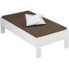 Lit futon ARAMIS 90 x 200 cm en blanc mat