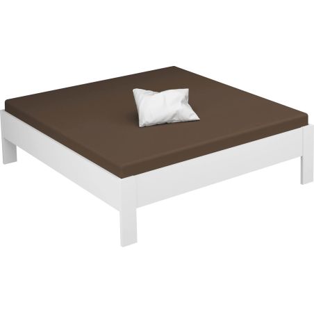 Lit futon ARAMIS 180 x 200 cm en blanc mat