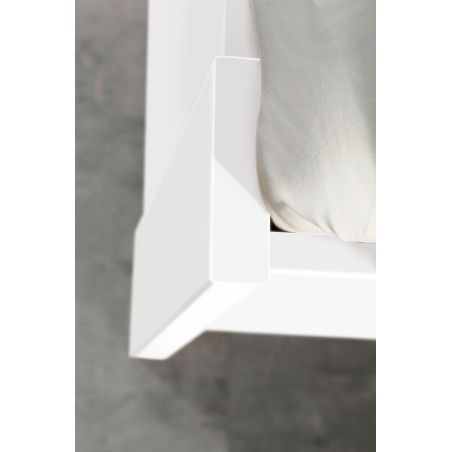 Lit futon ARAMIS 180 x 200 cm en blanc mat