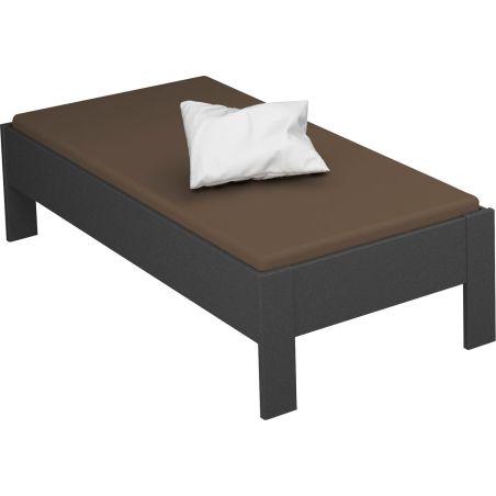 Lit futon ARAMIS 90 x 200 cm en gris mat