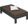 Lit futon ARAMIS 90 x 200 cm en gris mat