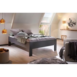 Lit futon ARAMIS 140 x 200 cm en gris mat