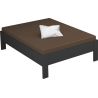Lit futon ARAMIS 140 x 200 cm en gris mat