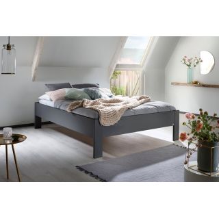 Lit futon ARAMIS 160 x 200 cm en gris mat