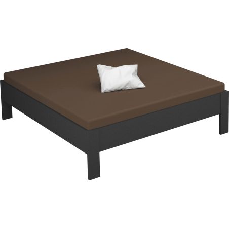 Lit futon ARAMIS 180 x 200 cm en gris mat