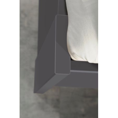 Lit futon ARAMIS 180 x 200 cm en gris mat