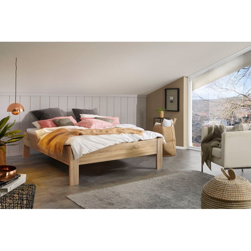 Lit futon ARAMIS 160 x 200 cm en décor chêne sonoma