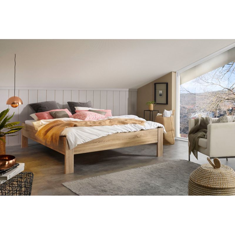 Lit futon ARAMIS 180 x 200 cm en décor chêne sonoma