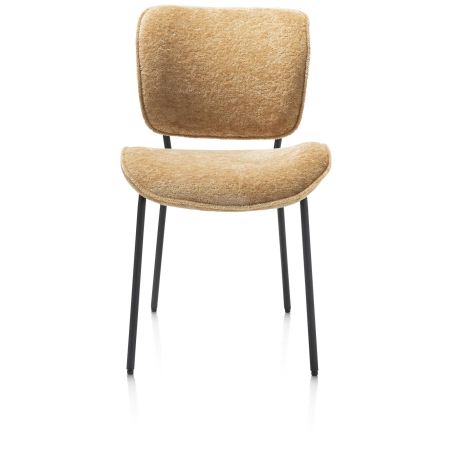 Julia, chaise - pietement rough off black - tissu Lecce - Henders and Hazel