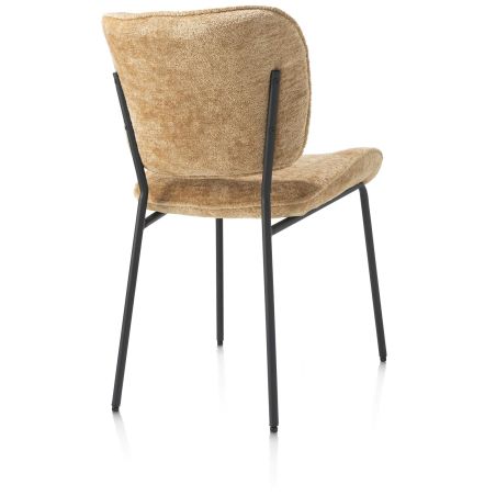 Julia, chaise - pietement rough off black - tissu Lecce - Henders and Hazel