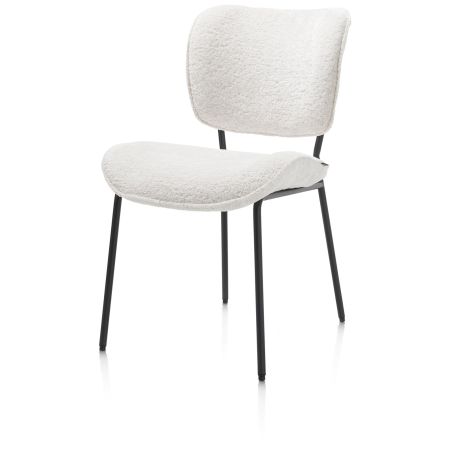 Julia, chaise - pietement rough off black - tissu Lecce - Henders and Hazel
