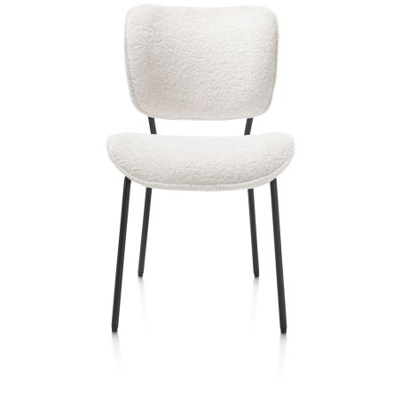 Julia, chaise - pietement rough off black - tissu Lecce - Henders and Hazel