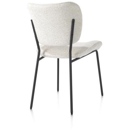 Julia, chaise - pietement rough off black - tissu Lecce - Henders and Hazel