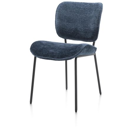 Julia, chaise - pietement rough off black - tissu Lecce - Henders and Hazel