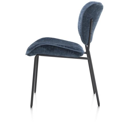 Julia, chaise - pietement rough off black - tissu Lecce - Henders and Hazel