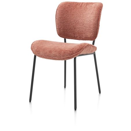Julia, chaise - pietement rough off black - tissu Lecce - Henders and Hazel