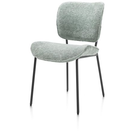 Julia, chaise - pietement rough off black - tissu Lecce - Henders and Hazel