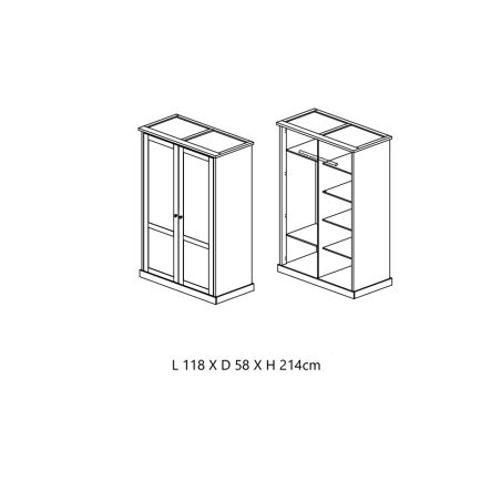 Armoire 2 portes CALINEA