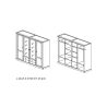 Armoire CALINEA avec 4 portes et 4 tiroirs