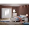 Chambre adulte complète CALINEA avec lit 140 et armoire 4 portes