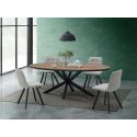 Table ovale SORELLA ELIOTT 220 cm avec pieds central en métal