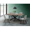 Table ovale SORELLA ELIOTT 220 cm avec pieds central en métal