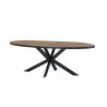 Table ovale SORELLA ELIOTT 220 cm avec pieds central en métal
