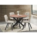 Table ronde ANTONIO 120 cm avec pieds central en métal