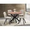 Table ronde ANTONIO 120 cm avec pieds central en métal