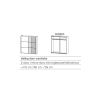 Armoire SCOTT 175 cm en blanc mat avec 2 portes coulissantes et miroir partiel