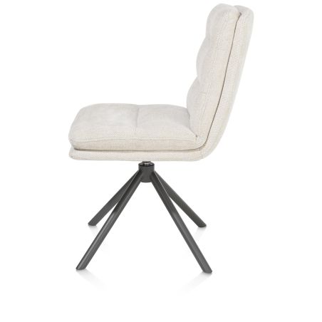 Mia, chaise - pivotante - pietement graphite - tissu Livigno - Henders and Hazel