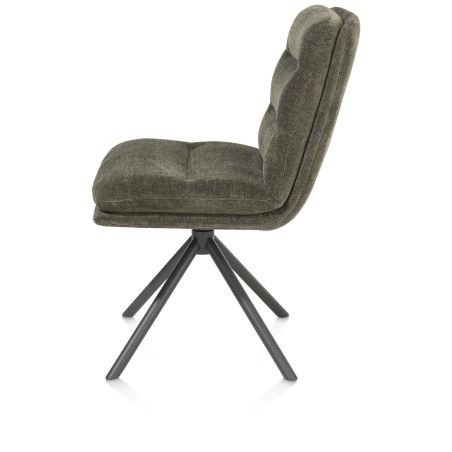 Mia, chaise - pivotante - pietement graphite - tissu Livigno - Henders and Hazel