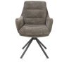 Mia, chaise a accoudoirs - pivotante - pietement graphite - tissu Livigno - Henders and Hazel